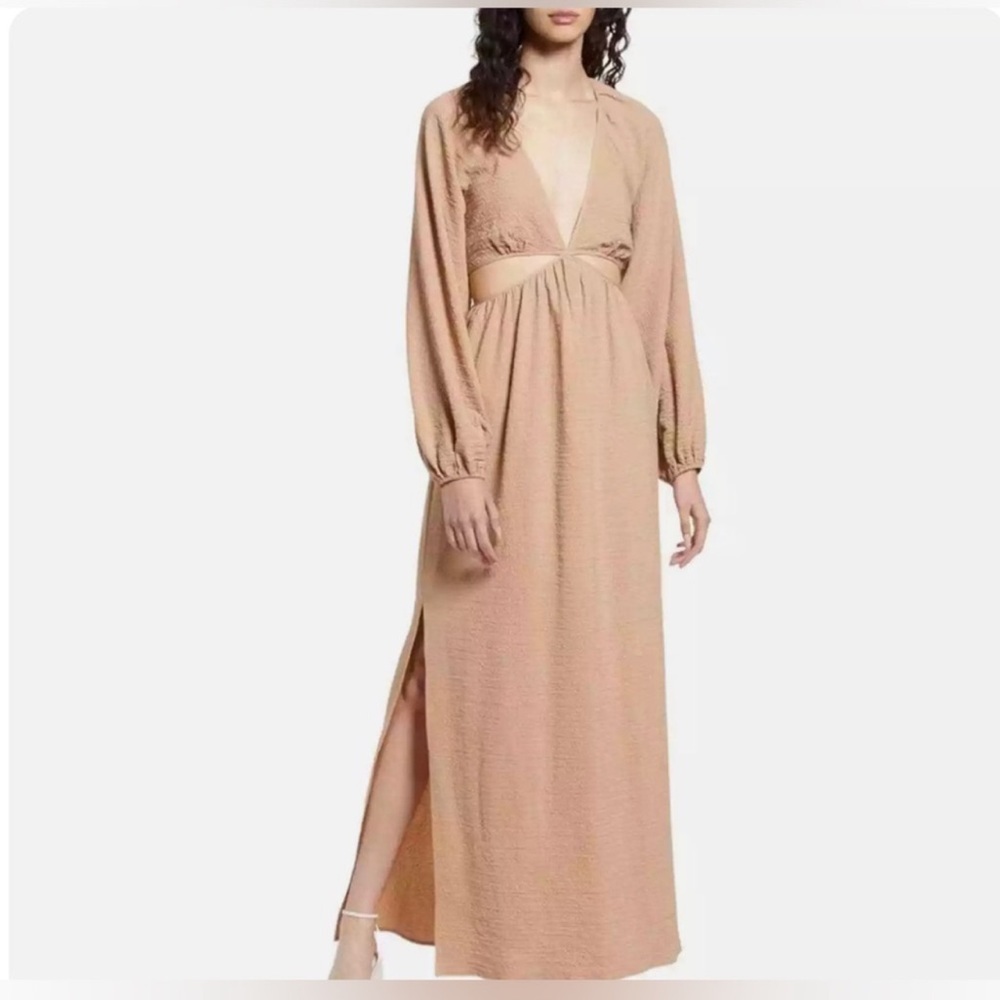 Floret Studios Long‎ Sleeve Cut Out Maxi Dress Large